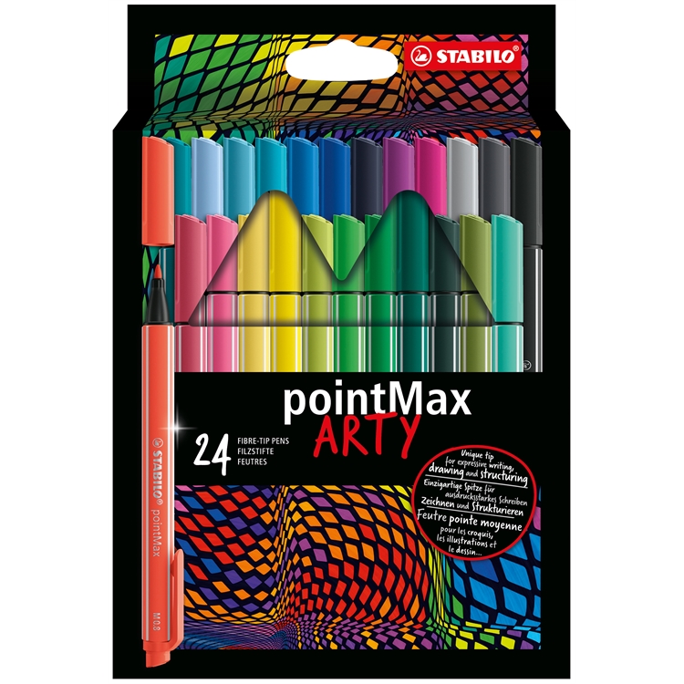 Kuitukärkikynä Stabilo pointMax Arty värilajitelma 24 kpl