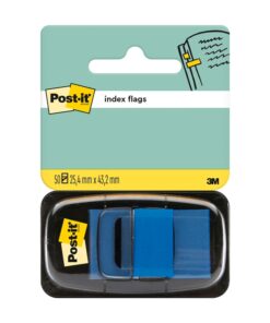 Teippimerkki Post-it Index 25,4 x 43,2 mm sininen /50