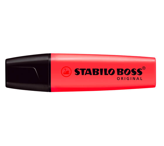 Korostuskynä Stabilo Boss Original punainen