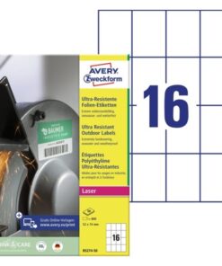 Ultrakestävä tarra Avery B5274-50 52,5 x 74 mm /800
