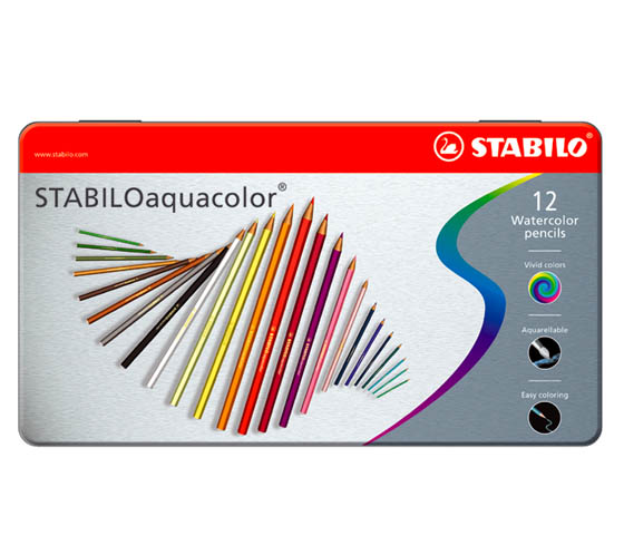 Akvarellikynä STABILO aquacolor värilajitelma /12