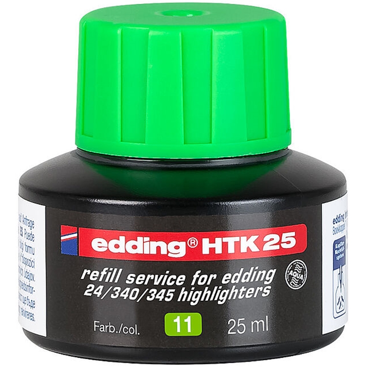 Täyttöväri edding HTK 25 korostuskynille vihreä