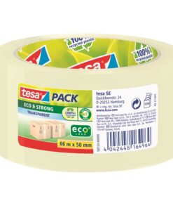 Pakkausteippi Tesapack eco & strong 50 mm x 66 m kirkas