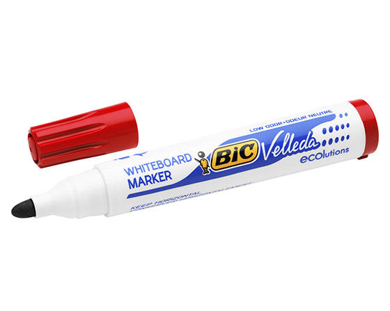Valkotaulukynä Bic Velleda 1701 punainen