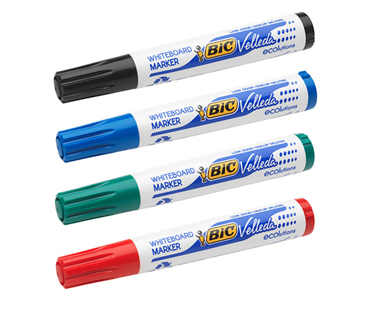 Valkotaulukynä Bic Velleda 1751 värilajitelma 4 kpl