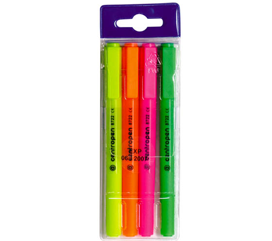 Korostuskynä Centropen 8722 värilajitelma 4 kpl