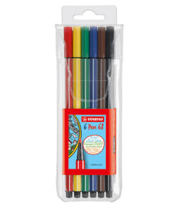 Kuitukärkikynä STABILO Pen 68 värilajitelma /6