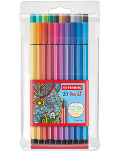 Kuitukärkikynä STABILO Pen 68 värilajitelma /20