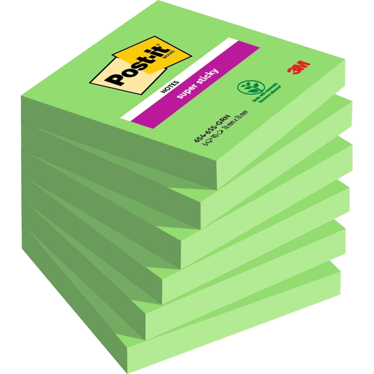 Viestilappu Super Sticky vihreä 76x76