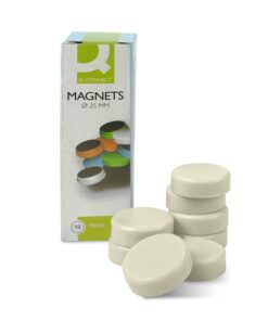 Magneetti Q-Connect 25 mm valkoinen 10 kpl