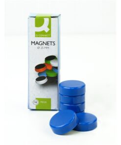 Magneetti Q-Connect 25 mm sininen 10 kpl