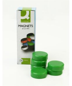 Magneetti Q-Connect 25 mm vihreä 10 kpl