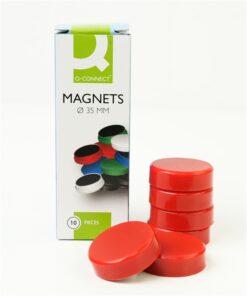 Magneetti Q-Connect 35 mm punainen 10 kpl