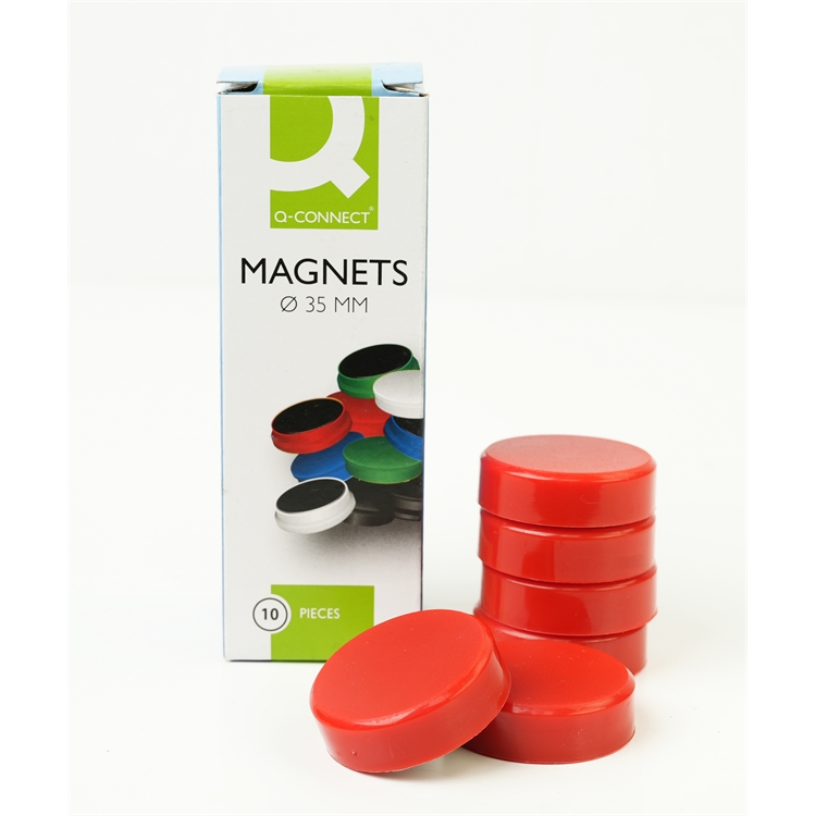 Magneetti Q-Connect 35 mm punainen 10 kpl