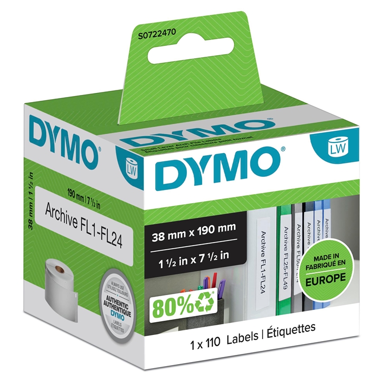 Mappitarra DYMO LabelWriter 38 x 190 mm /110