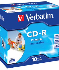 CD-R-levy Verbatim Wide Inkjet Printable 700MB 52x jewelcase