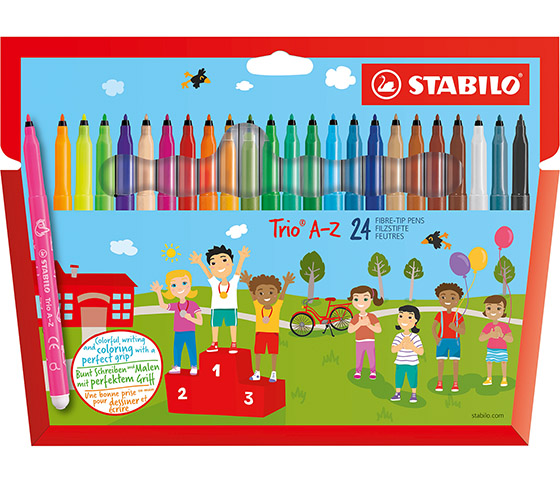 Huopakynä STABILO Trio A-Z 378 värilajitelma /24