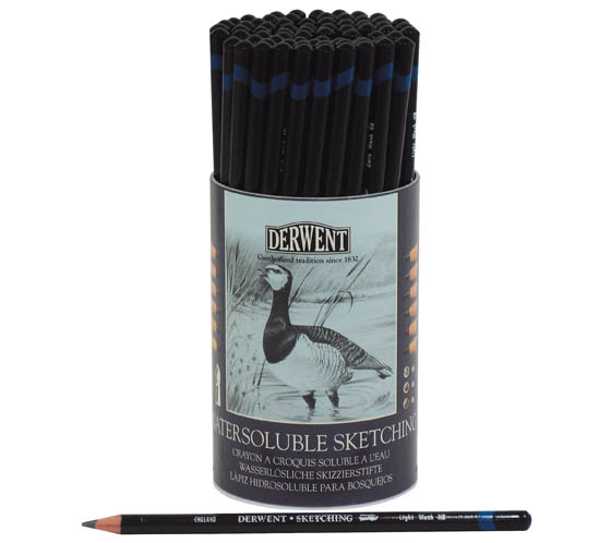 Luonnoskynä Derwent Watersoluble HB, 4B ja 8B /72