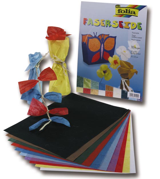 Kuitusilkkipaperi Folia 47 x 64 cm 25G värilajitelma /10
