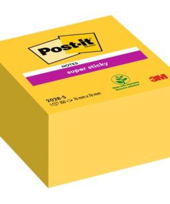 Viestilappukuutio Post-it Super Sticky 76x76mm keltainen