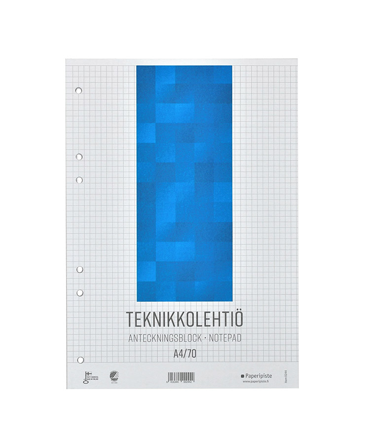 Teknikkolehtiö A4/70 5x5 mm ruudut
