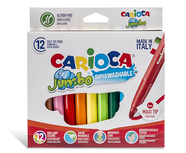 Huopakynä CARIOCA Jumbo värilajitelma /12