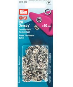 Rengasneppari Prym Jersey täyttöpakkaus 10 mm hopea /20