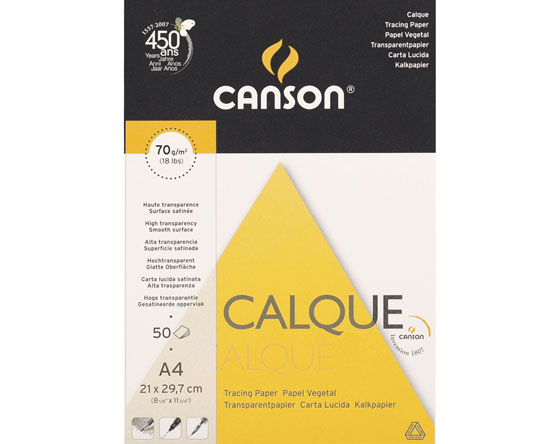 Kuultopaperilehtiö Canson A4/40 70G 757243