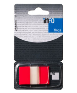 Teippimerkki Info 25,4 x 43,2 mm punainen /50