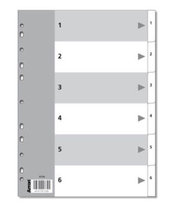Numerohakemisto KP A4 6-os kartonki