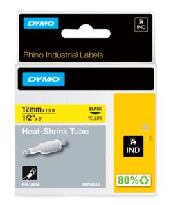 Kutistesukka DYMO Rhino Industrial Label 18056 12 mm kelt