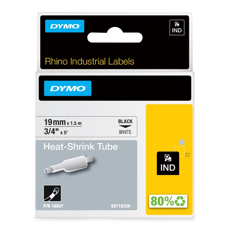 Kutistesukka DYMO Rhino Industrial Label 18057 19 mm valk