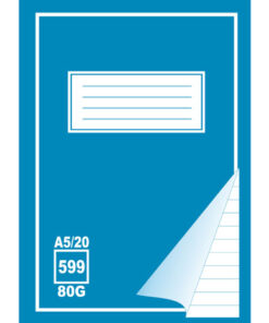 Työvihko 599 A5/20 80G blanko + viivat