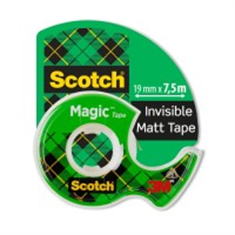 Teippi 3M Scotch Magic Invisible 810 19 mm x 7,5 m + katkoja