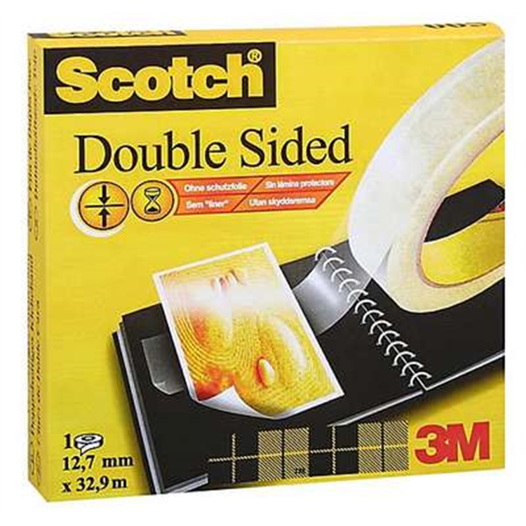 Teippi Scotch 665 kaksipuolinen 12 mm x 22,8 m