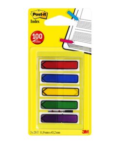 Teippimerkki Post-it Index nuoli 11,9 x 43,2 mm värilaj /100