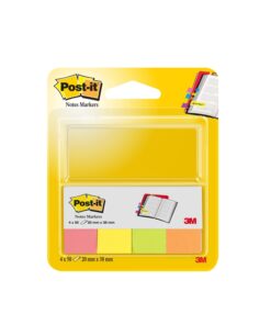 Teippimerkki Post-it 670-4N 20 x 38 mm 4 neonväriä /200
