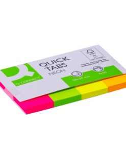 Teippimerkki Q-CONNECT 20 x 50 mm 4 neonväriä /200