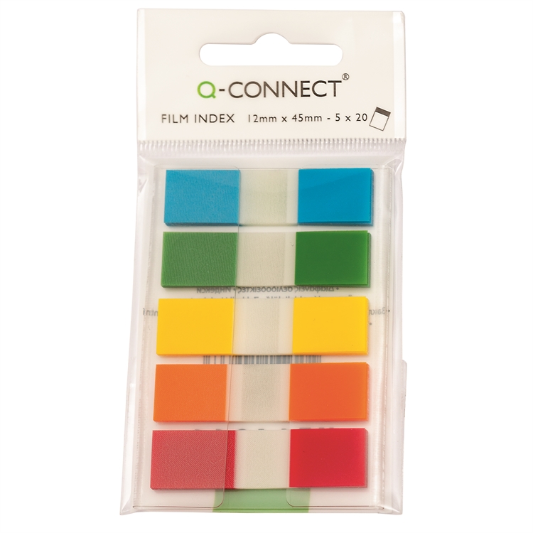 Teippimerkki Q-CONNECT 12 x 45 mm värilajitelma /5x20