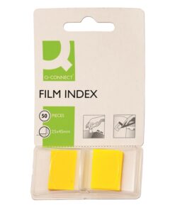 Teippimerkki Q-CONNECT 25 x 45 mm keltainen /50