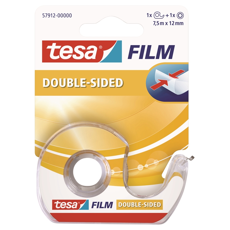 Teippi tesafilm kaksipuolinen 12 mm x 7,5 m + katkoja