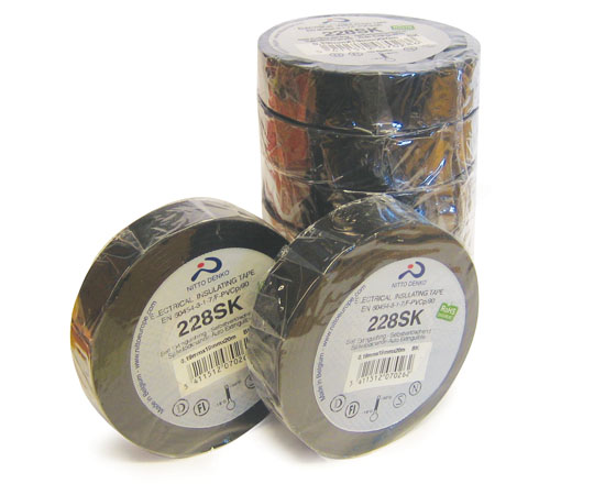 PVC-sähköteippi Nitto 228SK 19 mm x 20 m musta