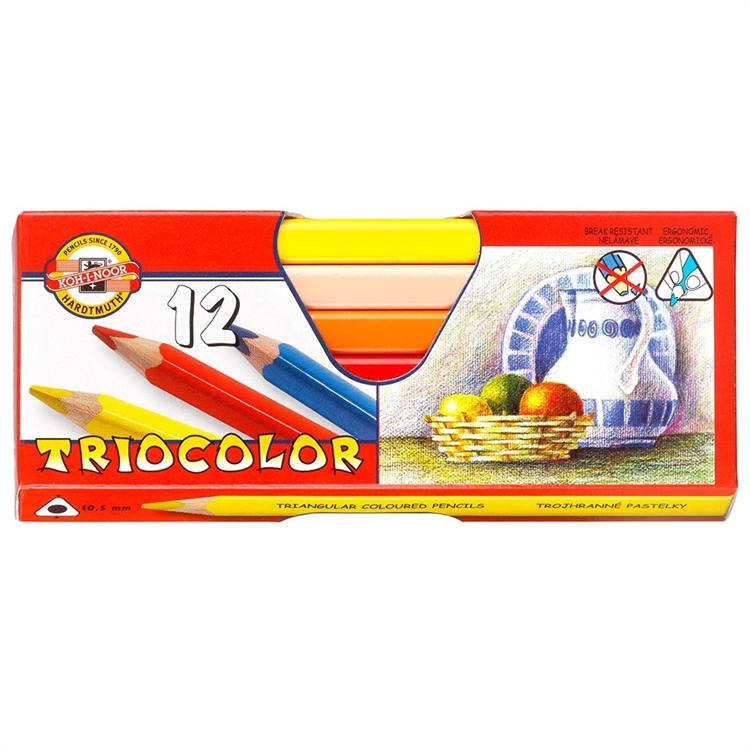 Värikynä Triocolor 5,6 mm lyijy värilajitelma /12
