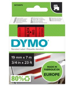 Tarrakasetti DYMO D1 19 mm punainen/musta