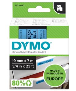 Tarrakasetti DYMO D1 19 mm sininen/musta