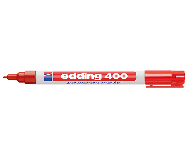 Huopakynä Edding 400 permanent 1 mm punainen