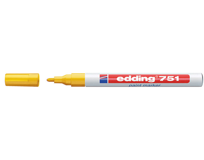 Maalikynä Edding 751 permanent 1-2 mm keltainen