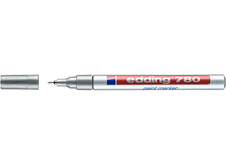 Maalikynä Edding 780 permanent 0,8 mm hopea