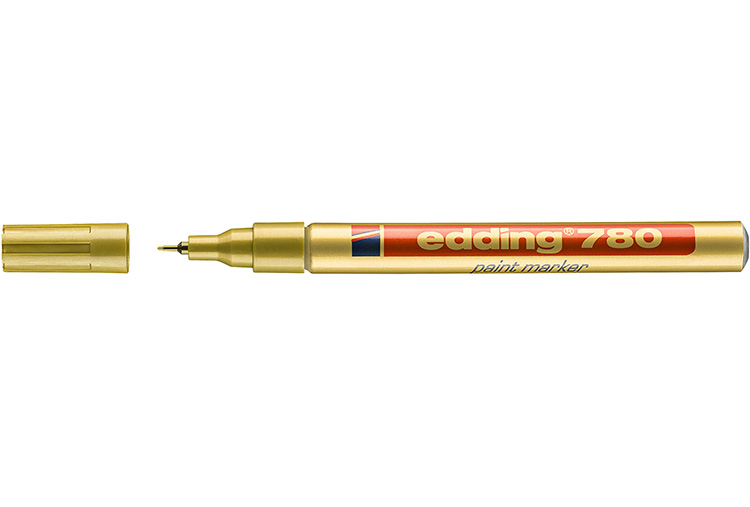 Maalikynä Edding 780 permanent 0,8 mm kulta