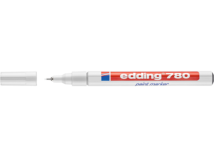 Maalikynä Edding 780 permanent 0,8 mm valkoinen